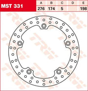 Trw Round Fixed Brake Rotor 250-299mm - Rear