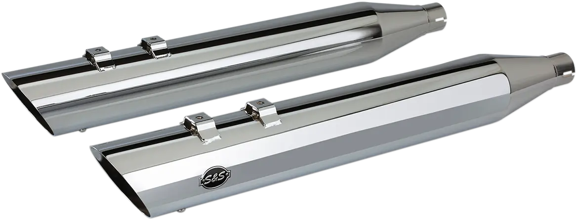 S&s Cycle Slash Cut Slip-on Mufflers Chrome