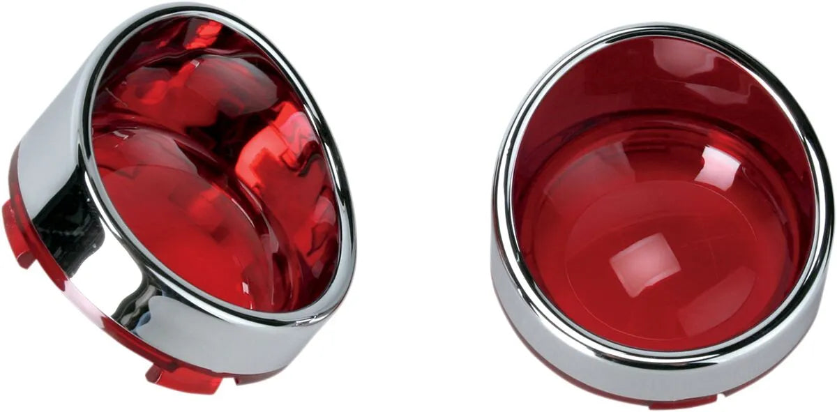 Drag Specialties Visor-style Turn Signal Bezel - Chrome