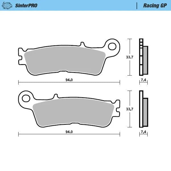 Moto-master Racing Gp Sinter Pro Offroad Brake Pads - Front