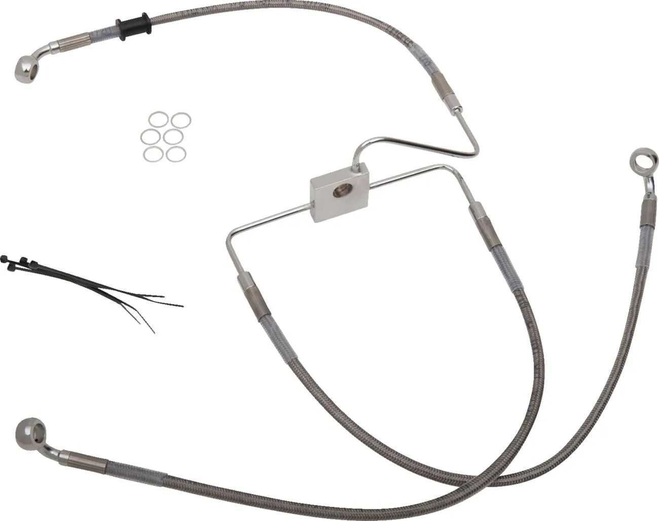 Drag Specialties Stainless Steel Brake Line Kit Front Upper