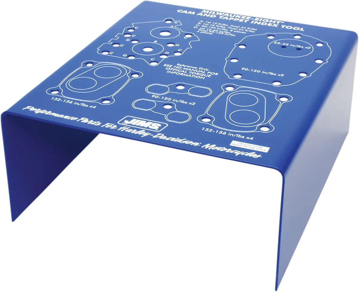 Jims Cam Hardware Organizer M8 Blue Powder-Coated for Milwaukee