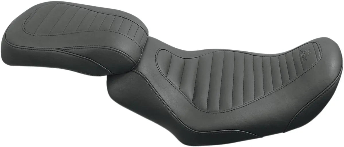 Mustang Tripper Solo Seat - Synthetic Leather - For Harley Davidson