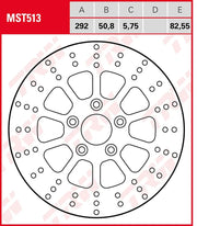 Trw Brake Rotor Fixed Round For Motorcycles - Rear