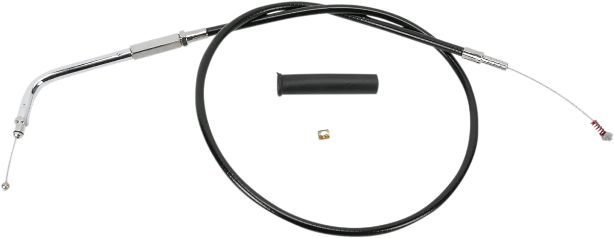 Drag Specialties Black Vinyl Idle Cable for Mikuni Carbs