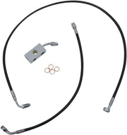 La Choppers Black Braided Brake Line Kit With Abs