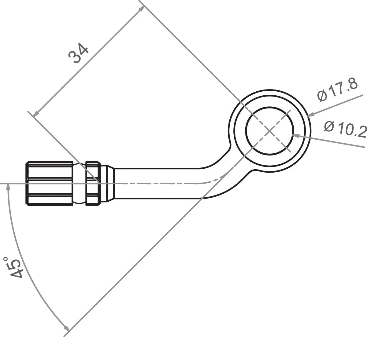 Trw Banjo Varioflex Fitting With 45° Bend