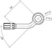 Trw Banjo Varioflex Fitting With 45° Bend