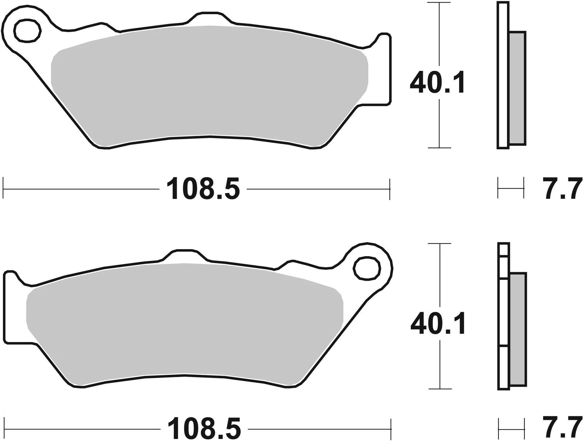 Sbs Hf Street Ceramic Organic Brake Pads - Front