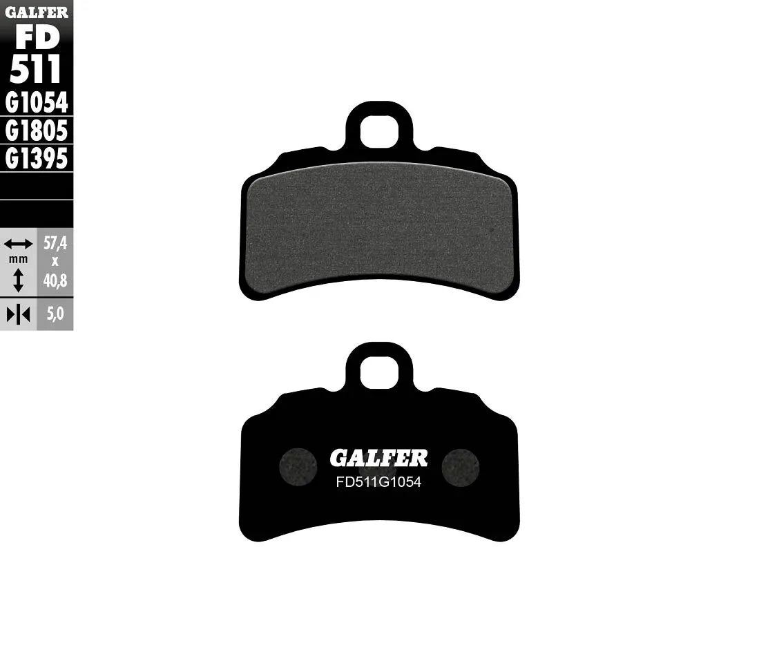 Galfer Semi-metallic Brake Pads - Versatile Performance - Front
