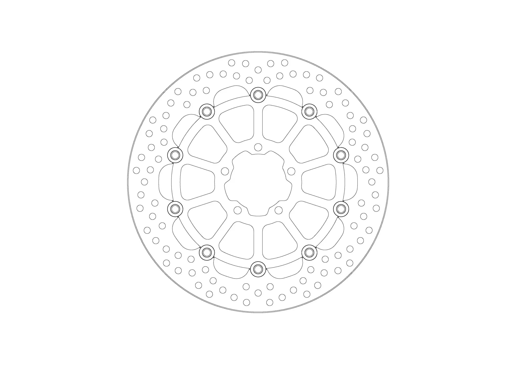 Moto-master Halo Series Floating Brake Rotor - Front