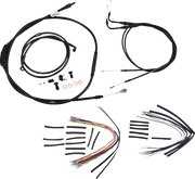 BURLY BRAND Complete Black Vinyl Handlebar Cable Kit for Ape