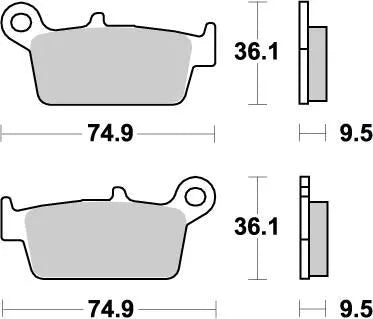 Moto-master Nitro Brake Pads Sintered Metal - Rear