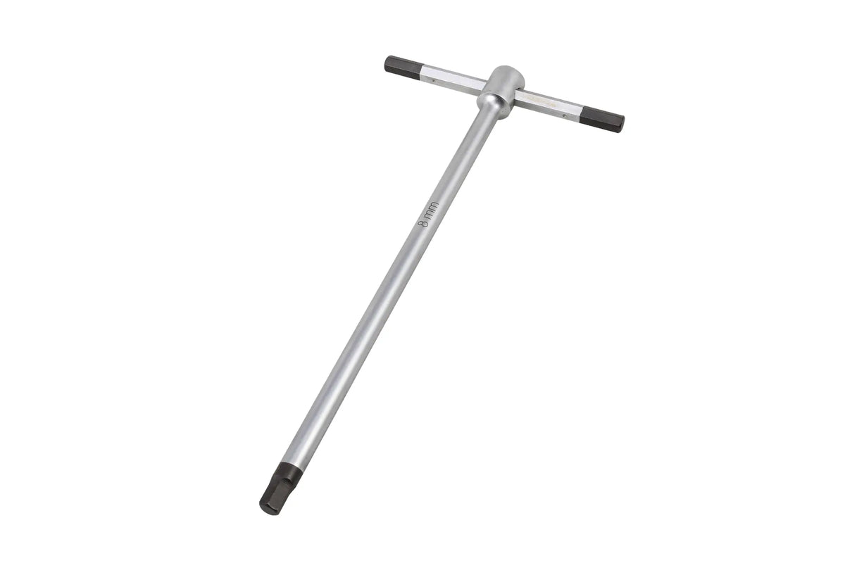 Bikeservice T-Handle Hex Wrench 8mm 250mm Silver
