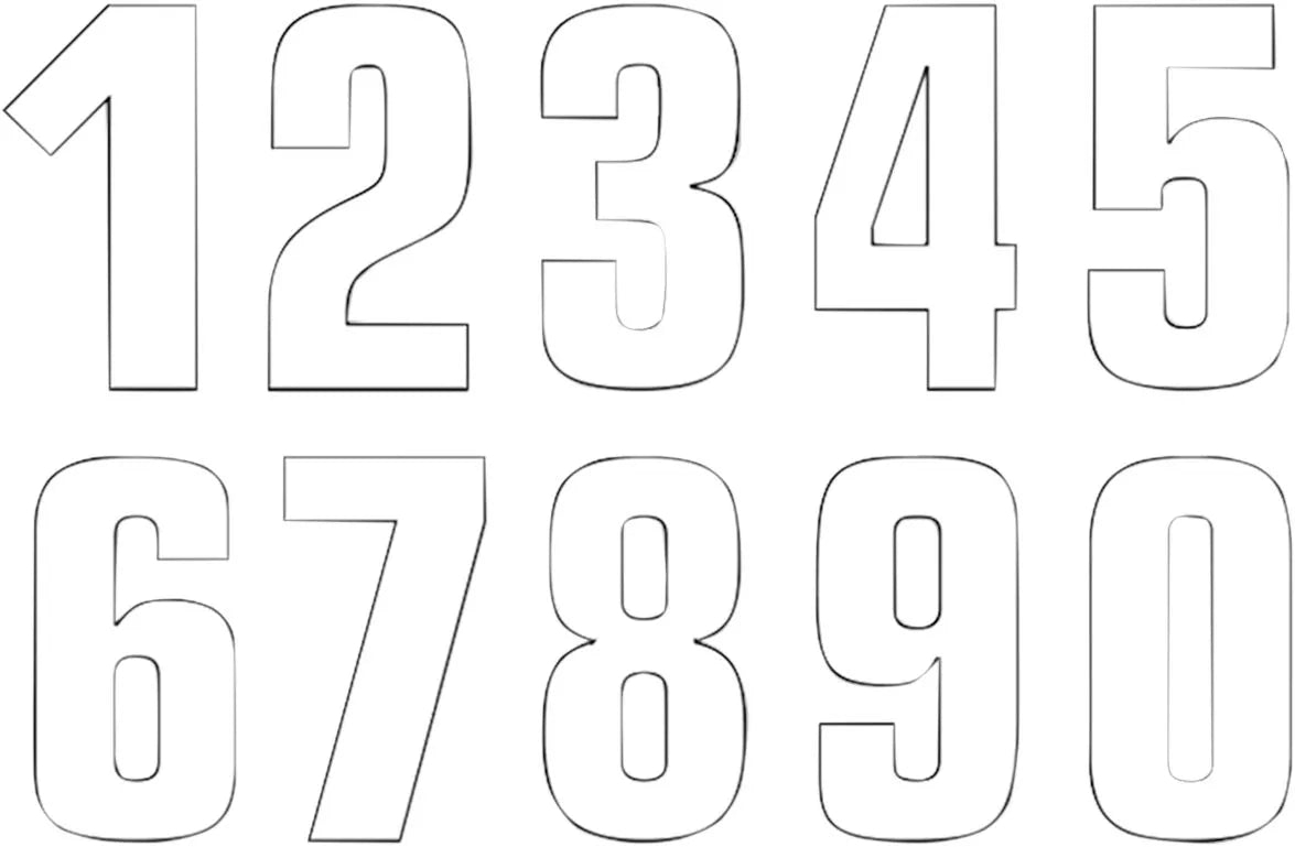 Blackbird Racing Number Plate Graphic 8 - 3 Pack
