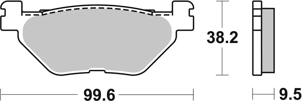 Sbs Hf Street Ceramic Organic Brake Pads - Rear