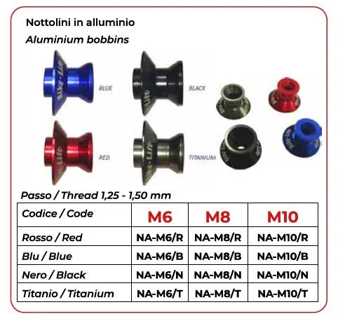 Bike Lift Aluminum Bobbins For Sport Bikes (Blue)