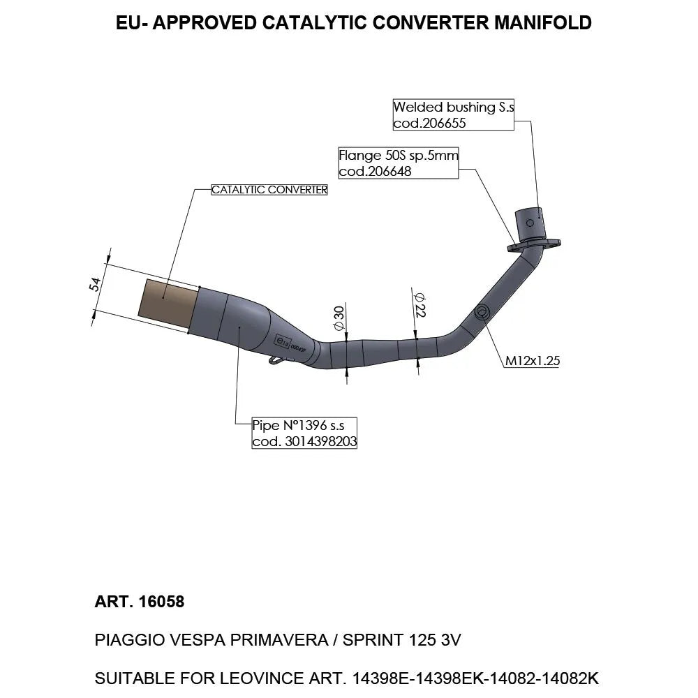 Leovince Catalytic Converter Manifold