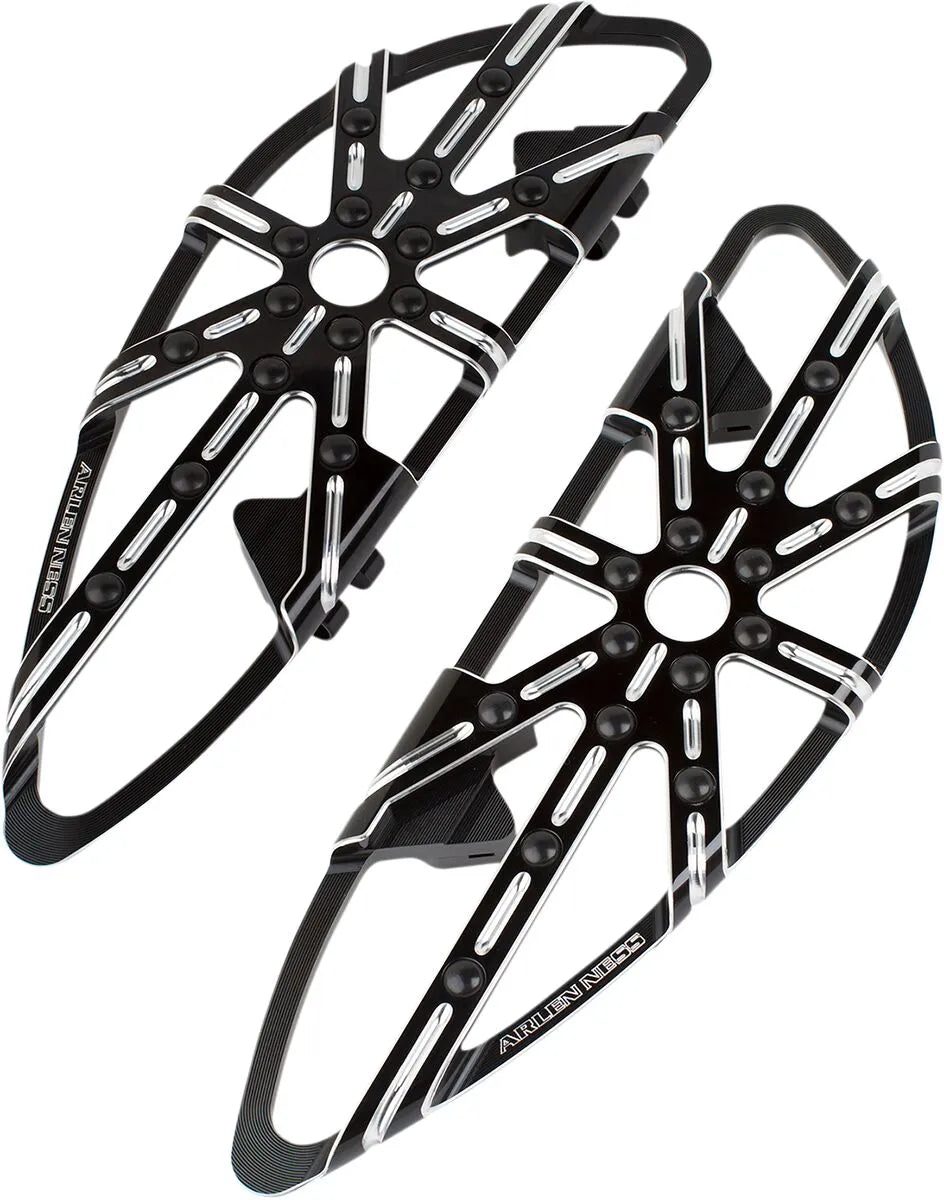 Arlen Ness 10 Gauge Floorboards - Black Anodized