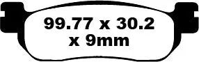 Ebc Sfa Series Organic Scooter Brake Pads - Rear