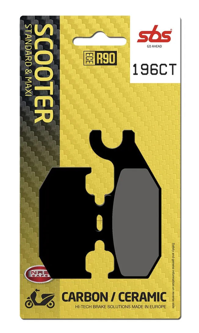 Sbs Ct Scooter Carbon Tech Organic Brake Pads Set - Rear