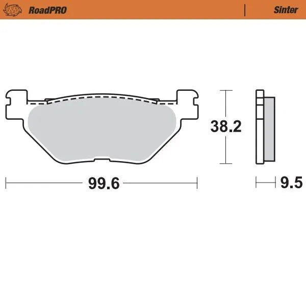 Moto-master Roadpro Sinter Brake Pad Rear - Rear