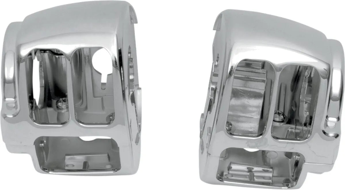 DRAG SPECIALTIES Chrome Handlebar Switch Housing Kit for 1-1/4"