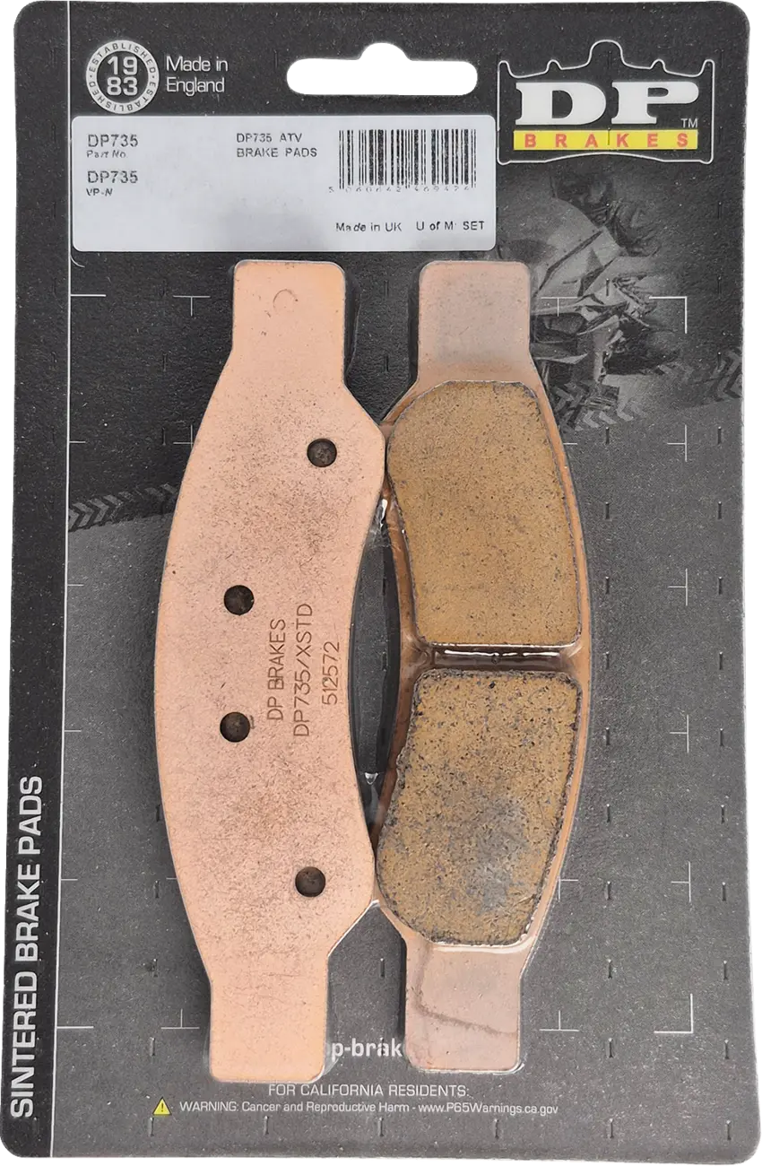 Dp Brakes Atv/utv Sintered Metal Brake Pads - Rear