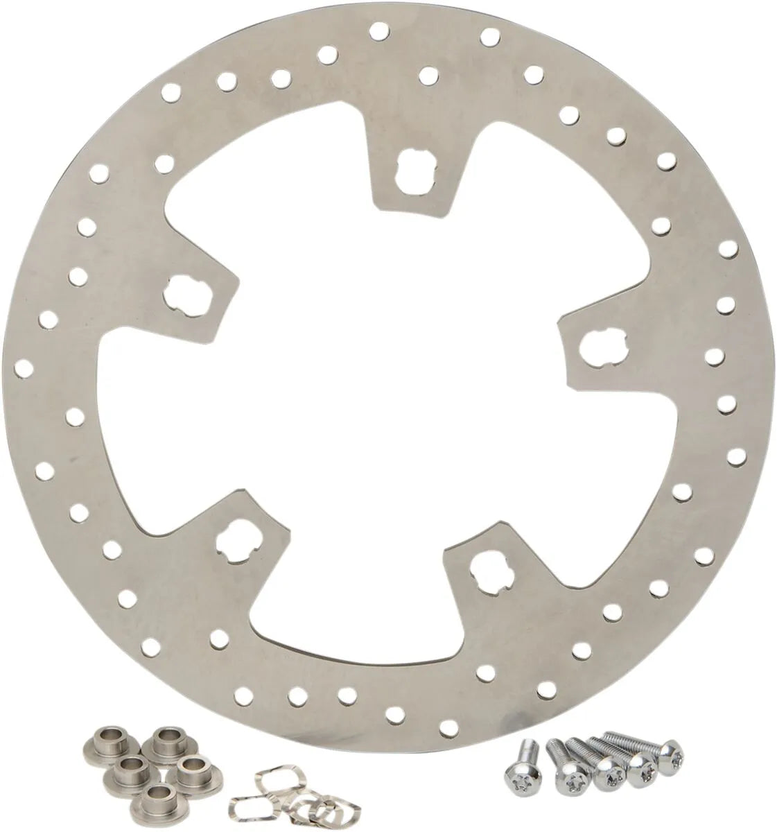 Drag Specialties Stainless Steel Drilled Brake Rotor - Front