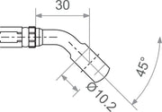 Trw Varioflex Banjo Fitting With 45° Bend