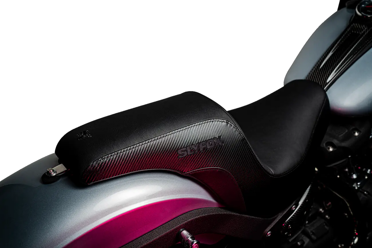 Slyfox Drifter Seat Black Logo for Harley-Davidson FXLRS/ST
