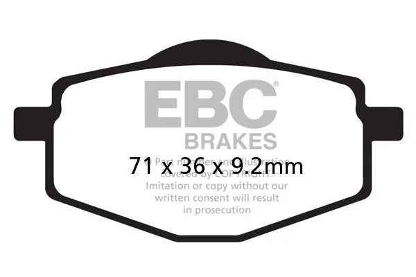 Ebc Sfa-hh Series Sintered Scooter Brake Pads - Front & Rear