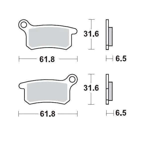 Moto-master Racing Brake Pads Offroad Sintered Metal - Front & Rear