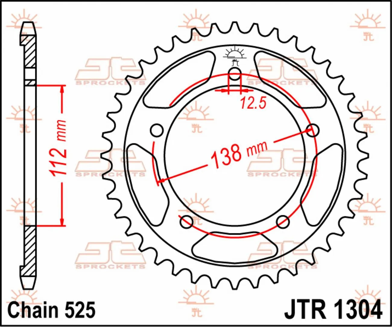 Jt Sprockets Steel Rear Sprocket