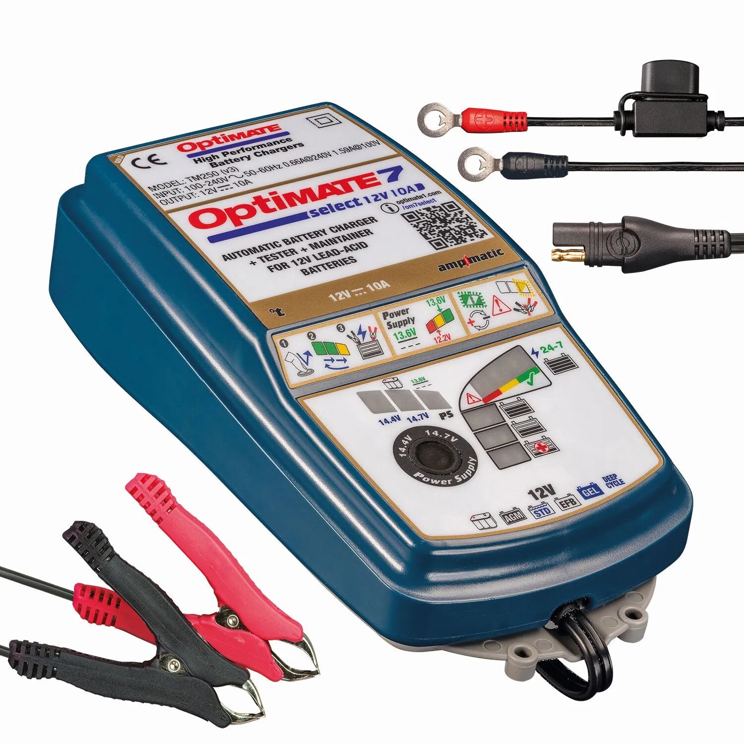 Tecmate Optimate 7 Select 12v 10a Battery Charger