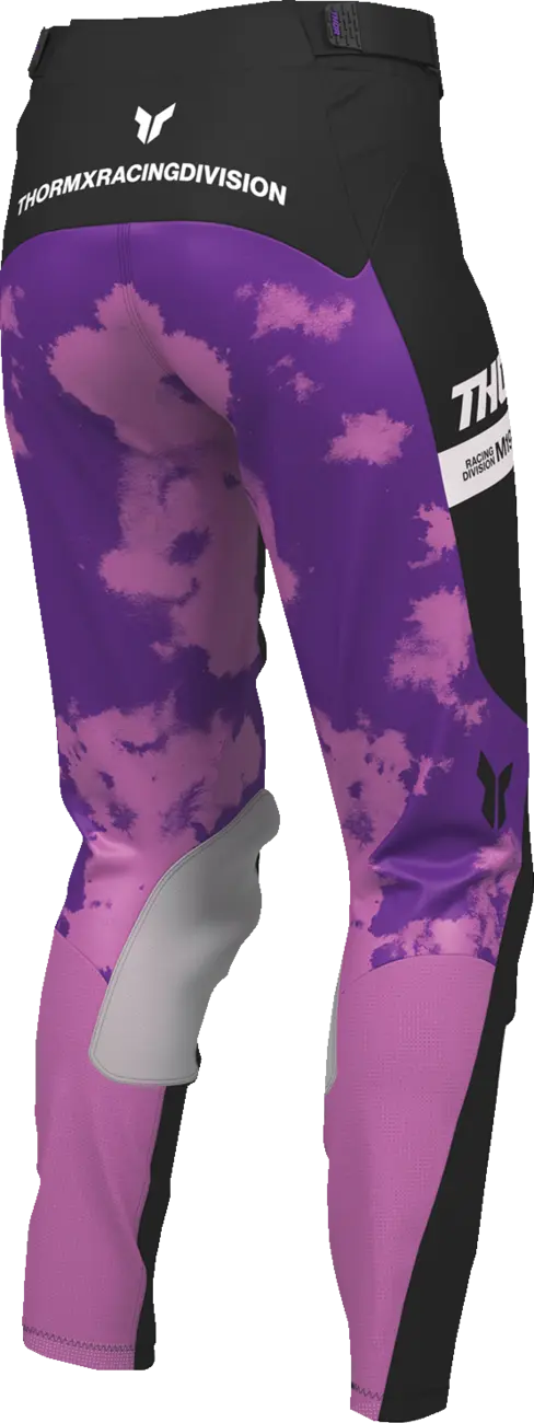 Thor Women's Launchmode Bleach Motocross Pants - Black/Purple/White