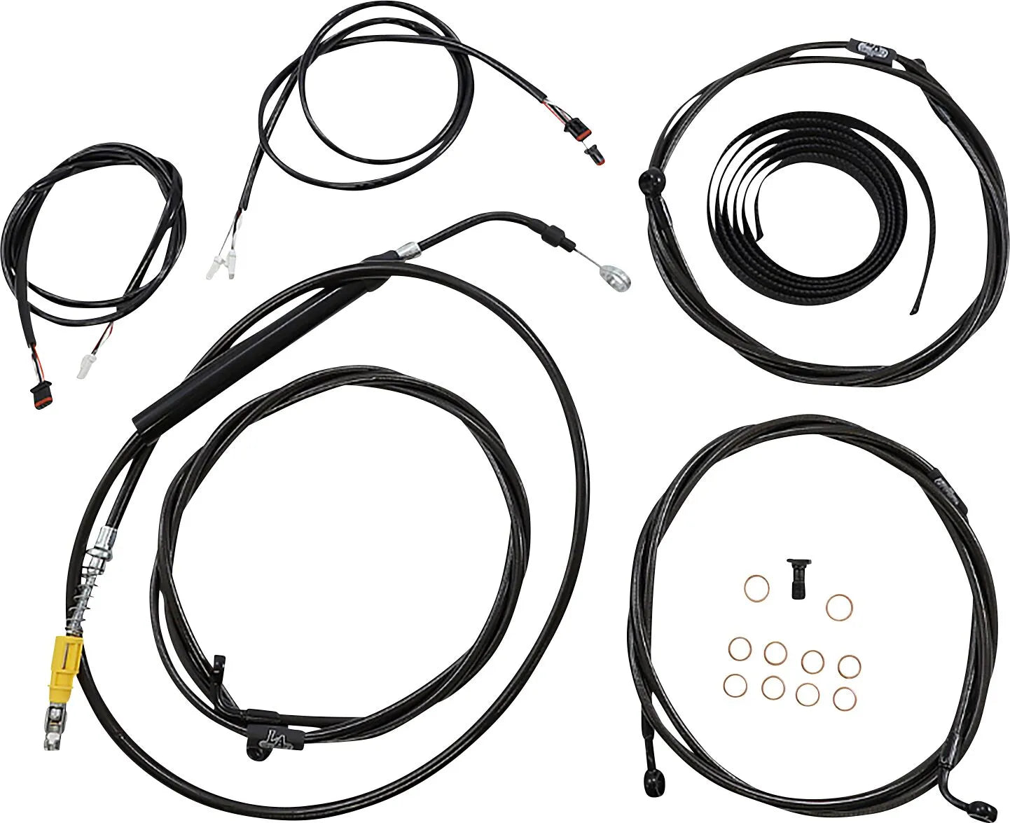 La Choppers Midnight Plug-and-Play Cable Kit for Handlebar Swaps