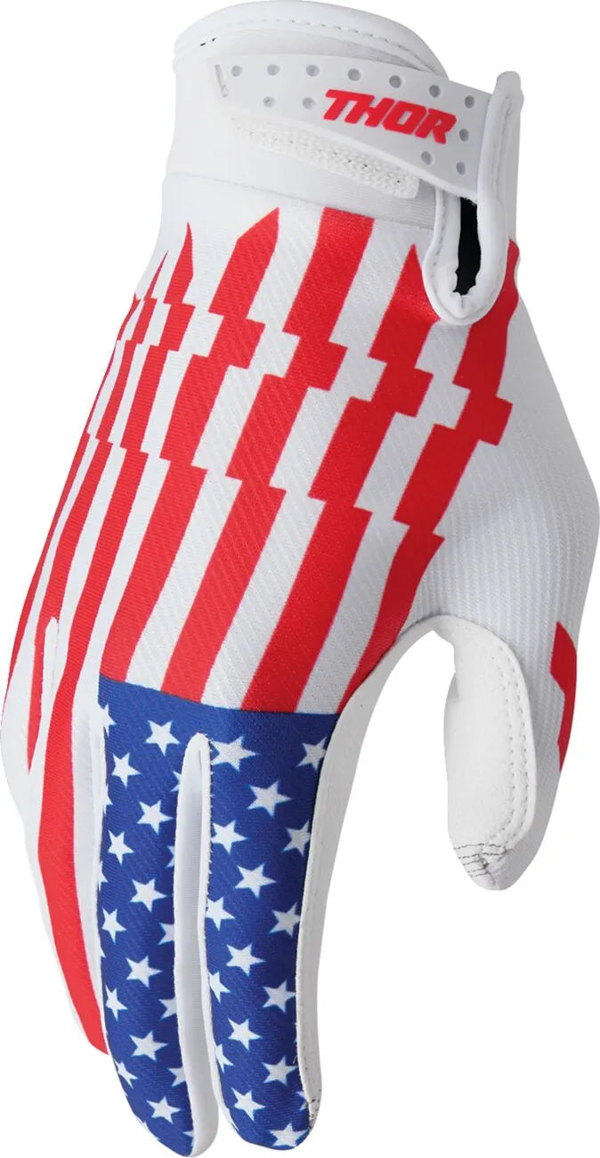 Thor Launchmode Gloves - Blue/Red/White