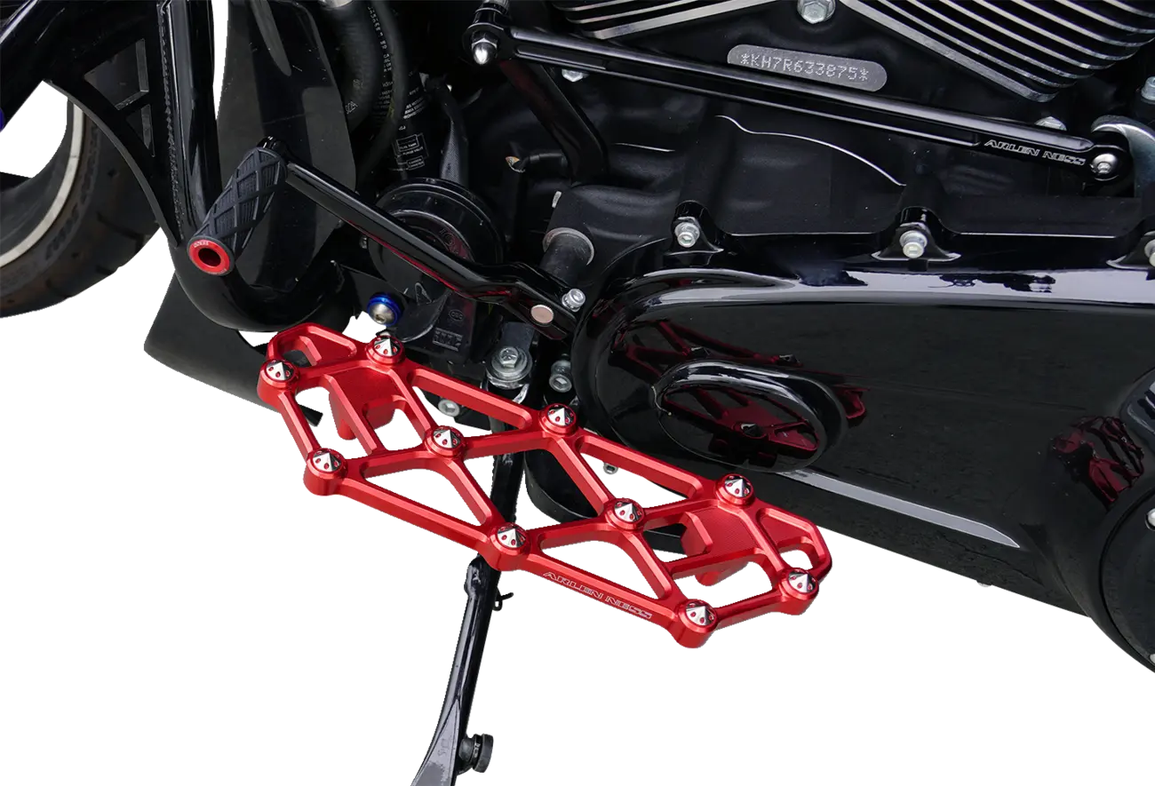Arlen Ness Diamond Red Anodized Driver Floorboards