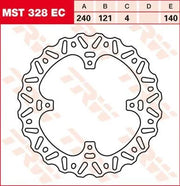 Trw Ec Cross Design Brake Rotor - Rear