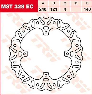 Trw Ec Cross Design Brake Rotor - Rear