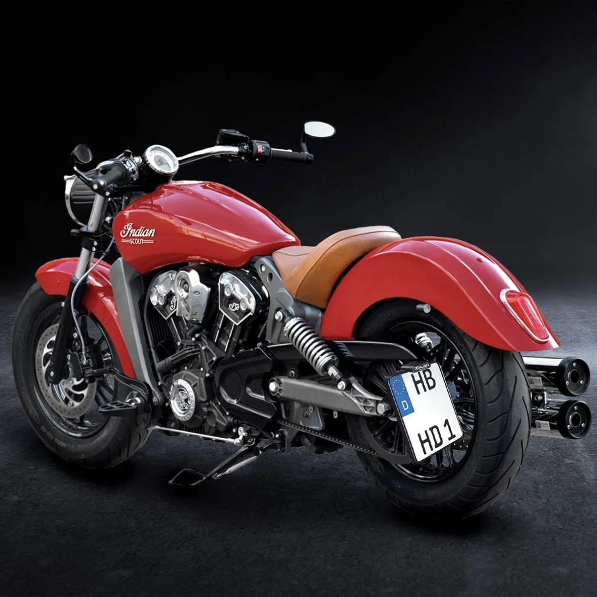 Heinz Bikes Side Mount License Plate Holder For Indian