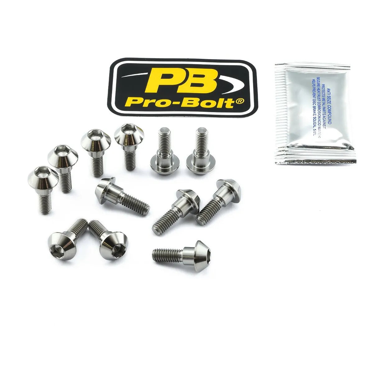 Pro Bolt Titanium Brake Rotor Mounting Bolt Kit