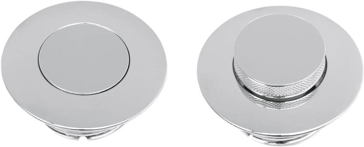 Drag Specialties Pop-up Gas Cap - Chrome Billet Aluminum
