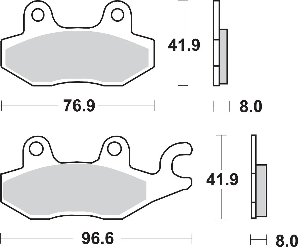 Sbs Ls Street Excel Sintered Rear Brake Pads - Front & Rear