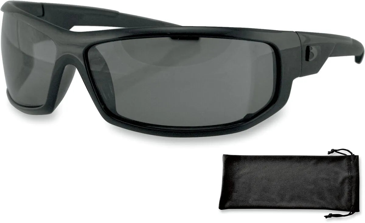 Bobster AXL Sunglasses Black with Yellow Lens