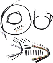 BURLY BRAND Black Vinyl Handlebar Cable/Line Kit for 16" Ape