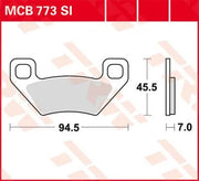Trw Si Series Sintered Off-road Brake Pads - Front & Rear