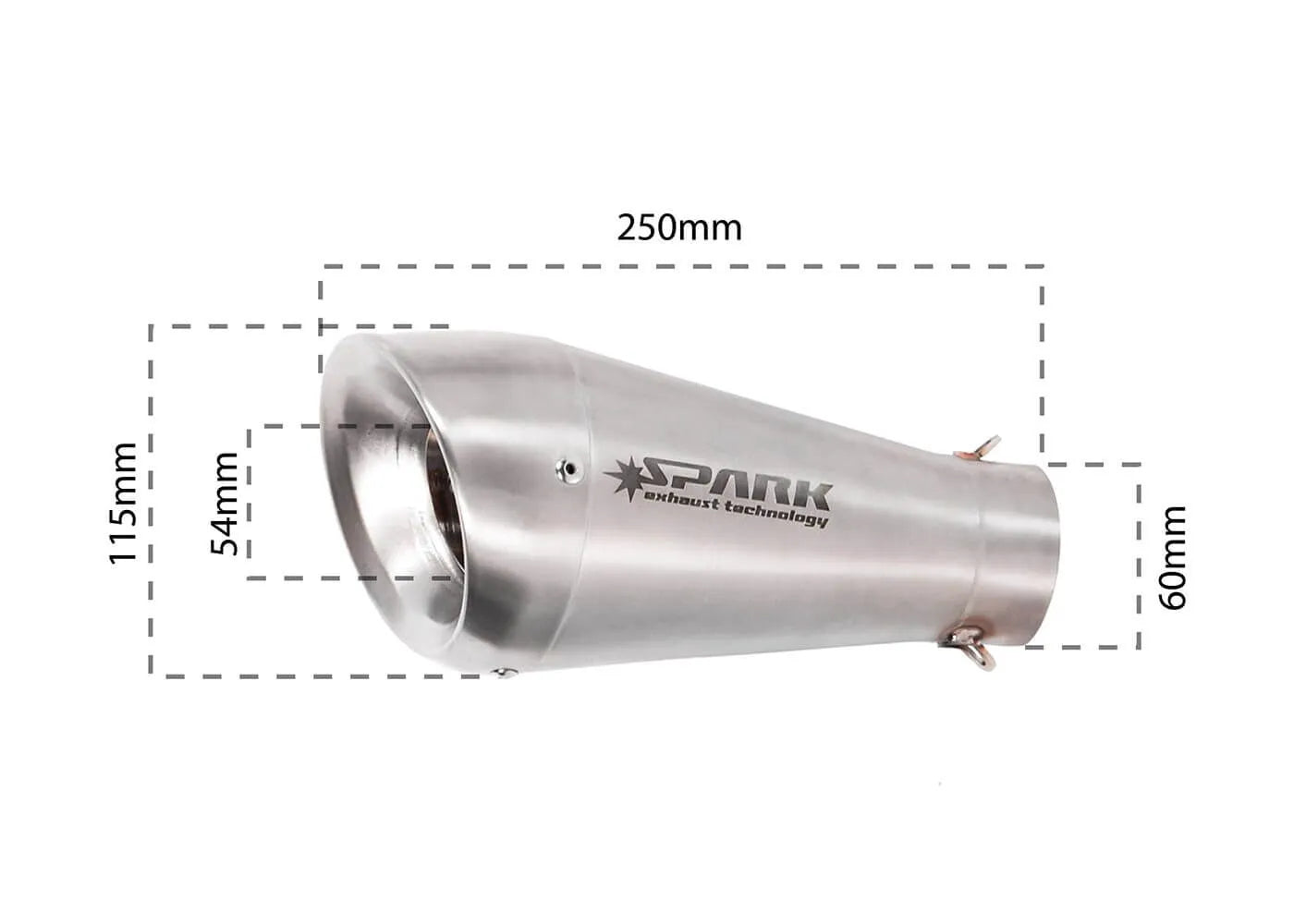 Spark 60's Slip-on Muffler For Custom Bikes