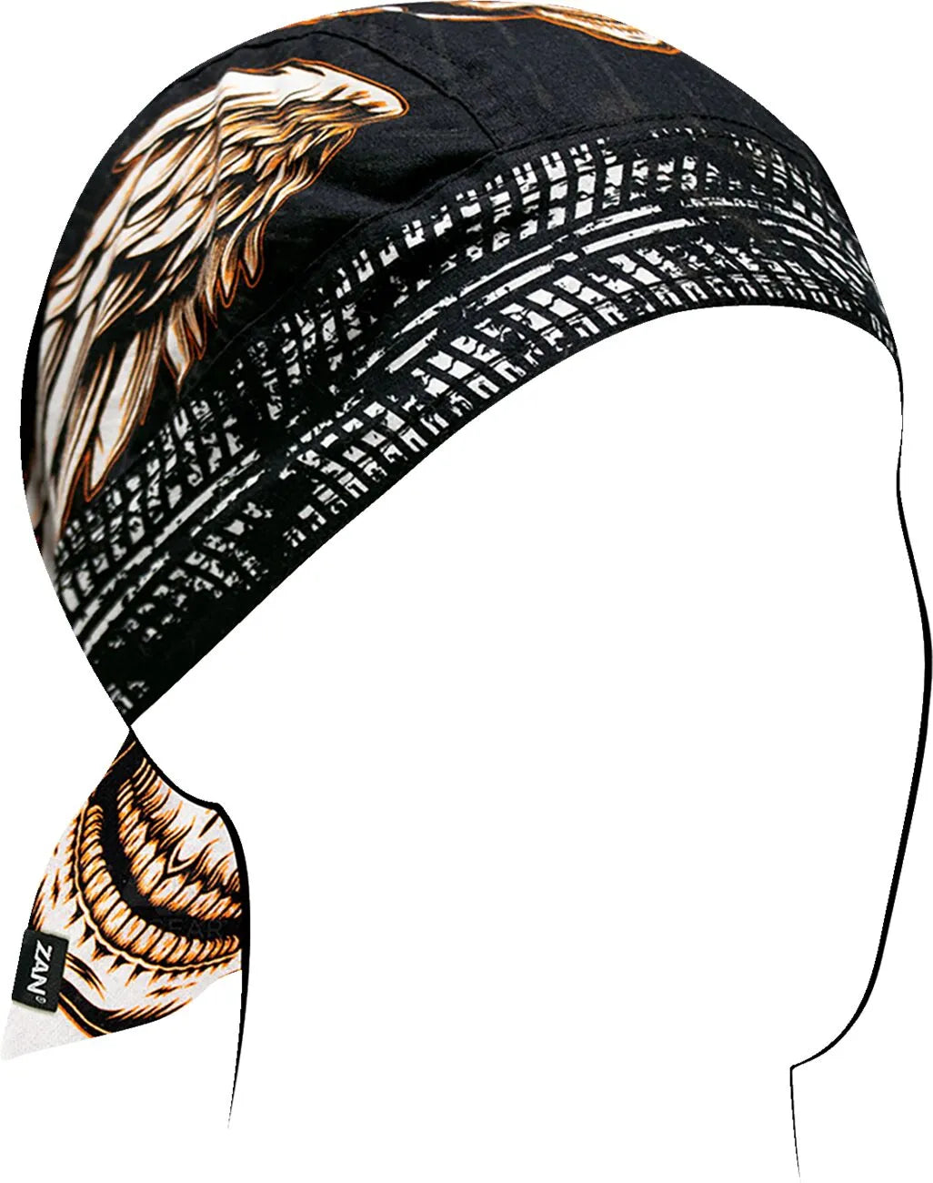 Zan Headgear Flydanna Flaming Skull 6 Panel Head Wrap